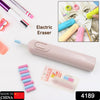 4189 Electric Eraser Kit Automatic Pencil Eraser Battery Operated with 10 Eraser Refills Suitable for use with Graphite Pencils Drawing Painting Sketching Drafting Supplies Stationery Child Gifts (Battery Not Included) Eshaan Traders