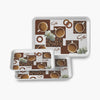 Serving Tray Set  (Pack of 3 Pcs) (Small, Medium, Large) (Multicolour) Eshaan Traders