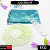 SOLID SHOWER CURTAIN SET WITH SHOWER CAP, LOOFAH - LIGHTWEIGHT, FOR BATHROOMS, HOME ( Shower Curtain Combo) Eshaan Traders