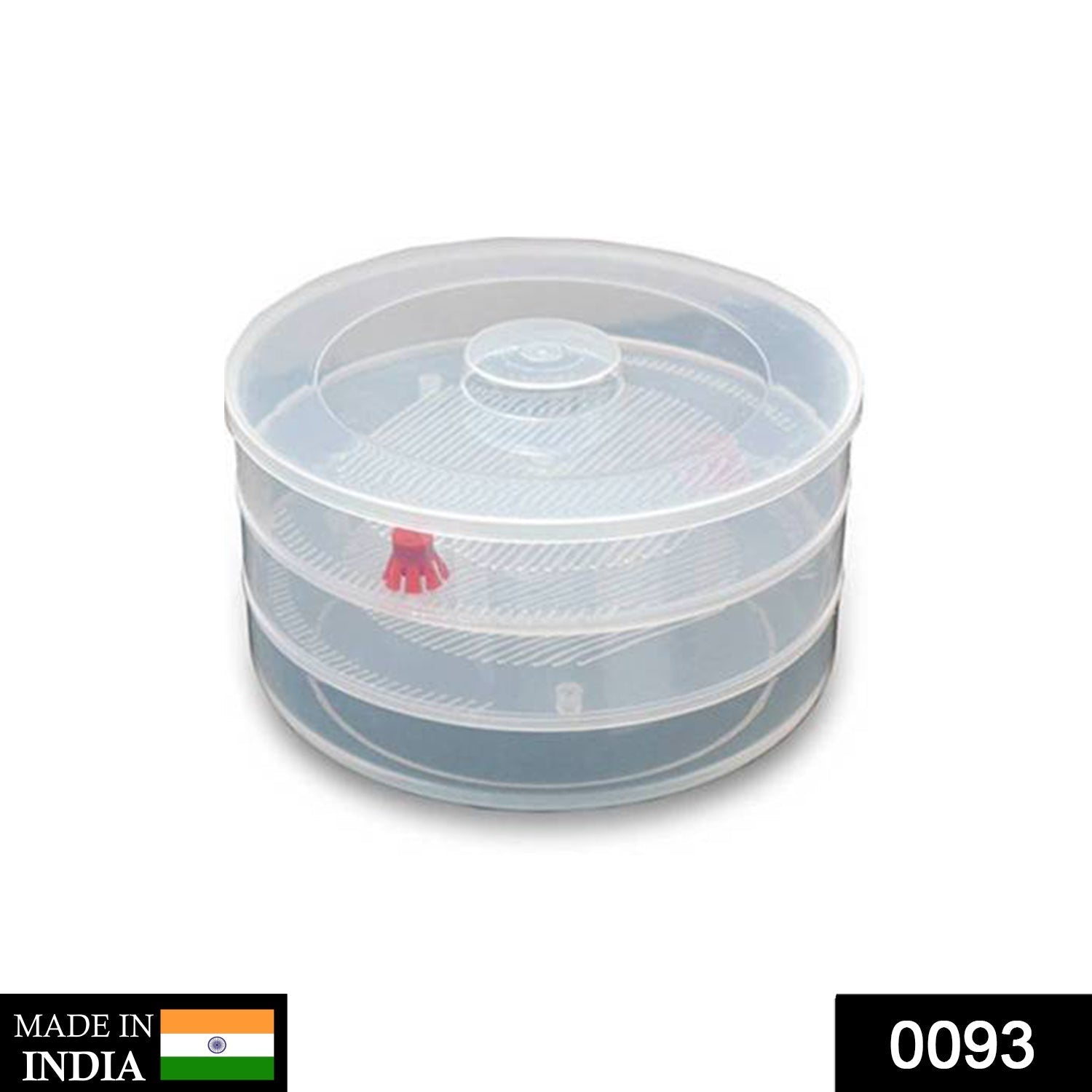 093 Plastic 3 Compartment Sprout Maker, White Eshaan Traders