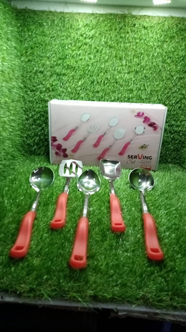 2935 Stainless Steel Serving Spoon Set 5 pcs. Eshaan Traders