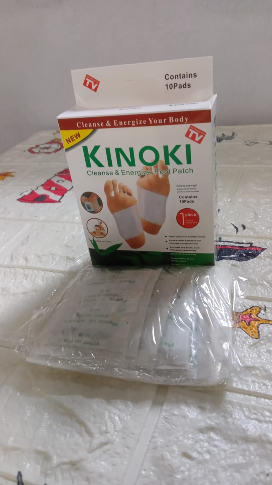 644 kinoki Cleansing Detox Foot Pads, Ginger & salt Foot Patch -10pcs (Free Size, White) Eshaan Traders