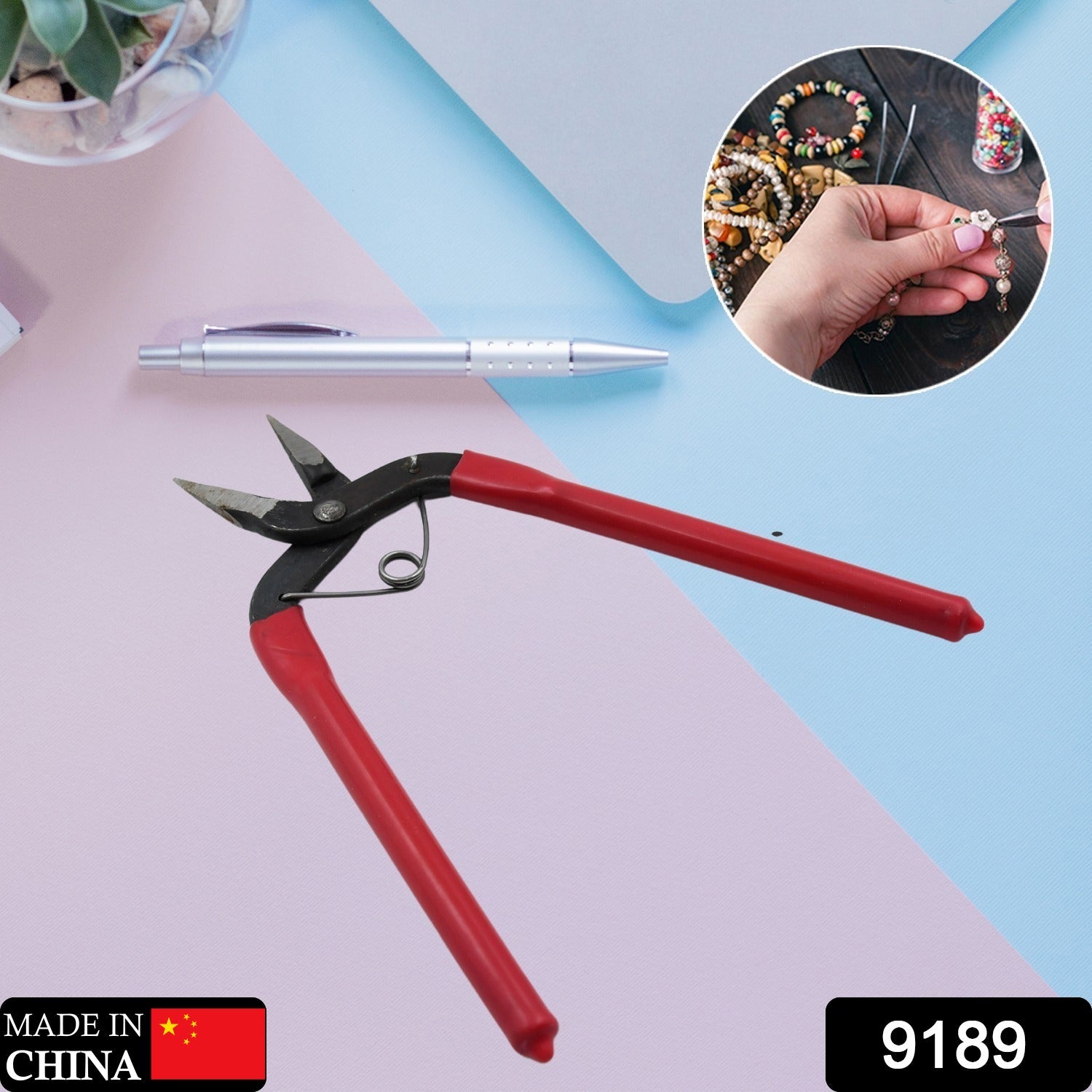 9189 Pliers DIY Tool Punching Pliers Multi-Function Small Needle Nose Pliers Oblique Nose Pliers Flat Cutting Wire Pliers, Jewelry Pliers Eshaan Traders