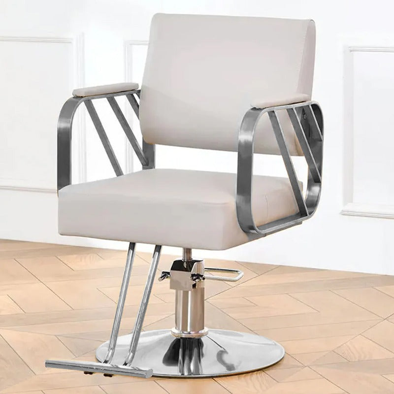 9362 SALON CHAIR HYDRAULIC CHAIR FOR BUSINESS OR HOME, SIMPLICITY BARBER CHAIR SALON BEAUTY SPA SHAMPOO HAIR PROFESSIONAL HYDRAULIC STYLING CHAIR (SILVER 1 UNIT ) Eshaan Traders