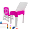 4631 Study Table And Chair Set For Boys And Girls With Small Box Space For Pencils Plastic High Quality Study Table (Pink) Eshaan Traders