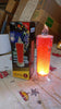 8438 Red LED Flameless Candles Battery Operated Pillar Candles Flickering Realistic Decorative Lamp Votive Transparent Flameless Ornament Tea Party Decorations for Hotel, Scene,Home Decor, Restaurant, Diwali Decoration Candle Crystal Lamp (1 Pc) Eshaan Traders