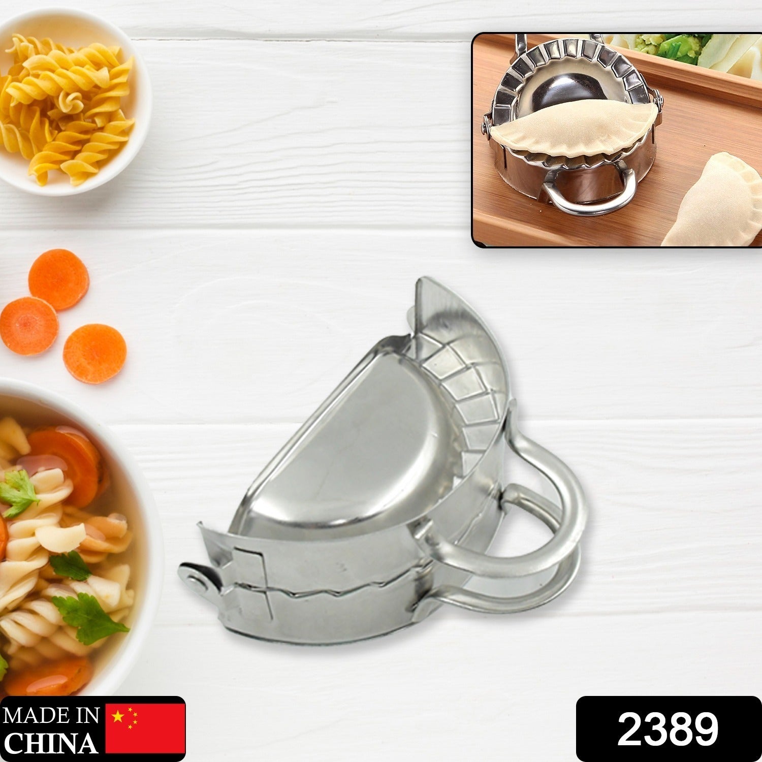 2389 Dumpling Mold, Never Rusty Strong Convenient Stainless Steel Dumpling Maker Durable for Home (1 Pc) Eshaan Traders