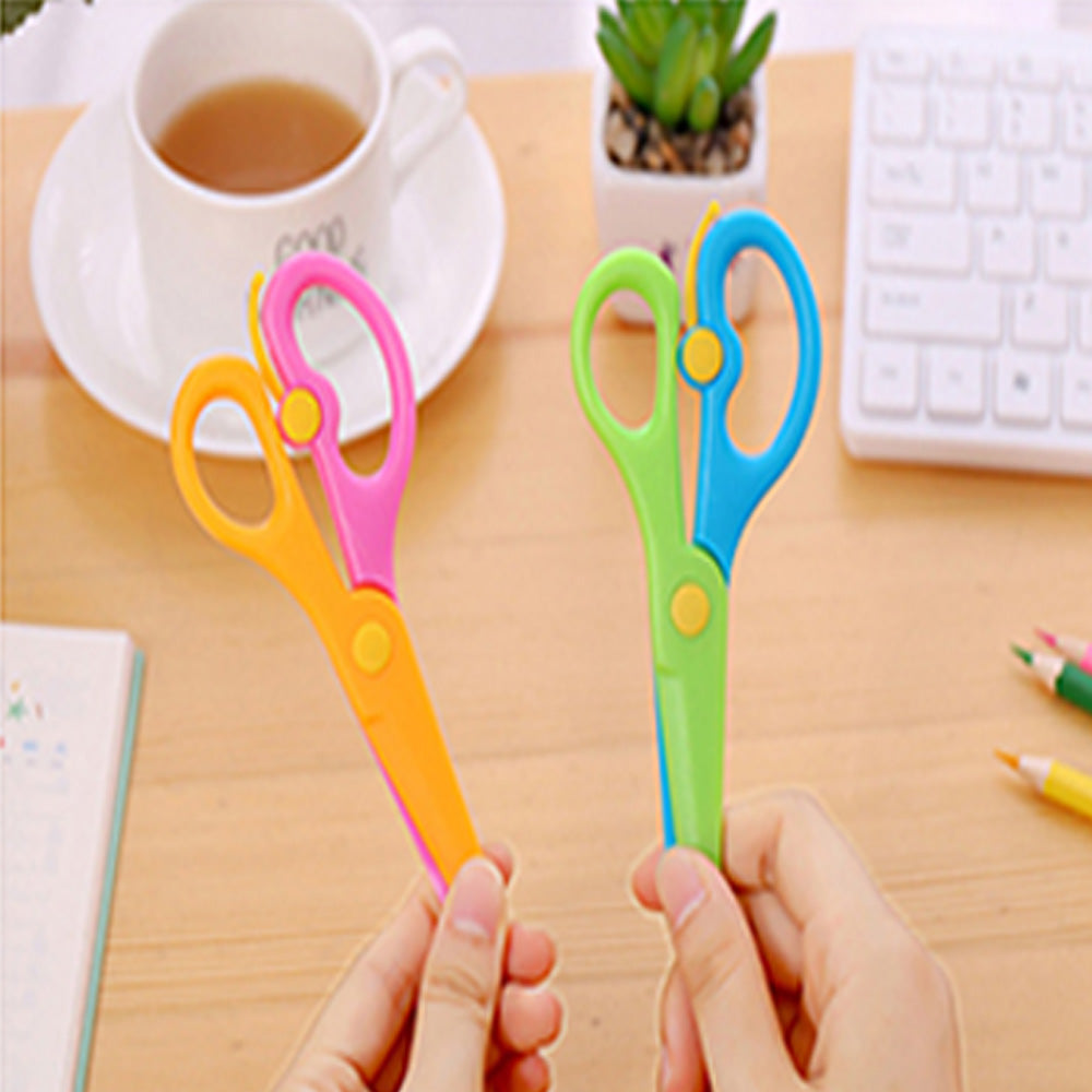 1569 Kids Handmade Plastic Safety Scissors Safety Scissors DeoDap