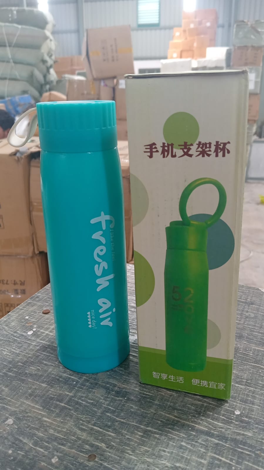 6951A PORTABLE WATER BOTTLE, CREATIVE WHEAT FRAGRANCE GLASS BOTTLE WITH MOBILE PHONE HOLDER WIDE MOUTH GLASS WATER 380ML (MOQ :- 80 PC) Eshaan Traders