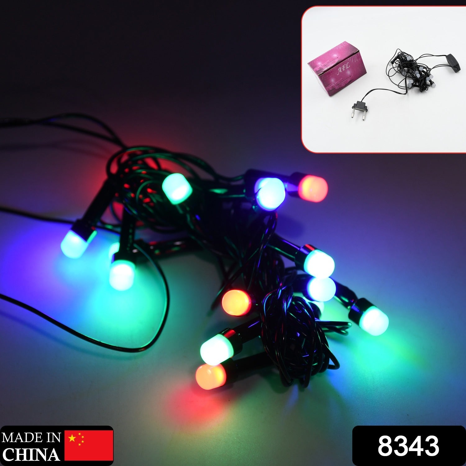 8343 3Mtr Home Decoration Diwali & Wedding LED Christmas String Light Indoor and Outdoor Light ,Festival Decoration Led String Light, Multi-Color Light 1.4MM (15L 3 Mtr) Eshaan Traders