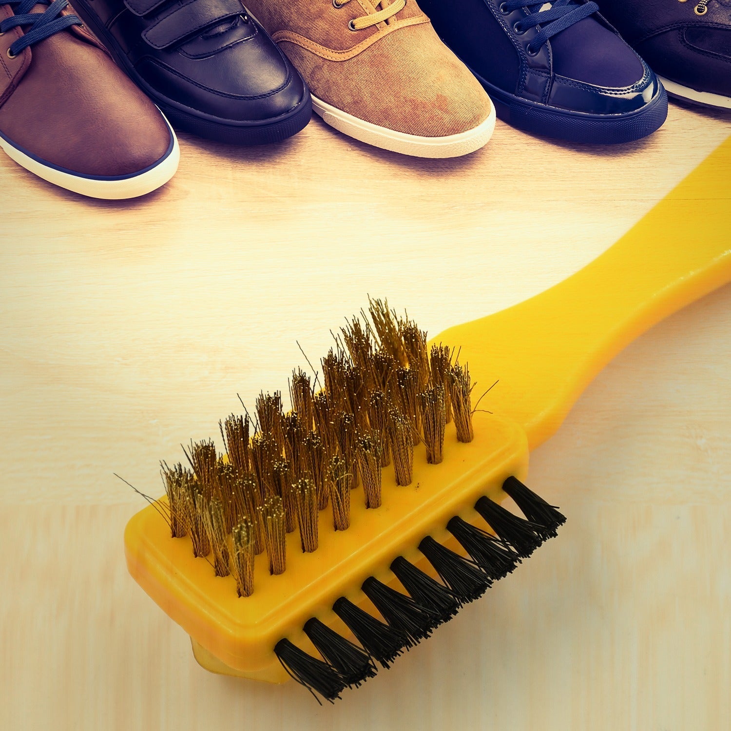 7410 3 Side Portable Multifunctional shoe brush Rubber Home Suede Shoes Polishing Brushes 3 Side Shoe Cleaning Brush, Shoe Brush Excellent Quality and Popular Eshaan Traders