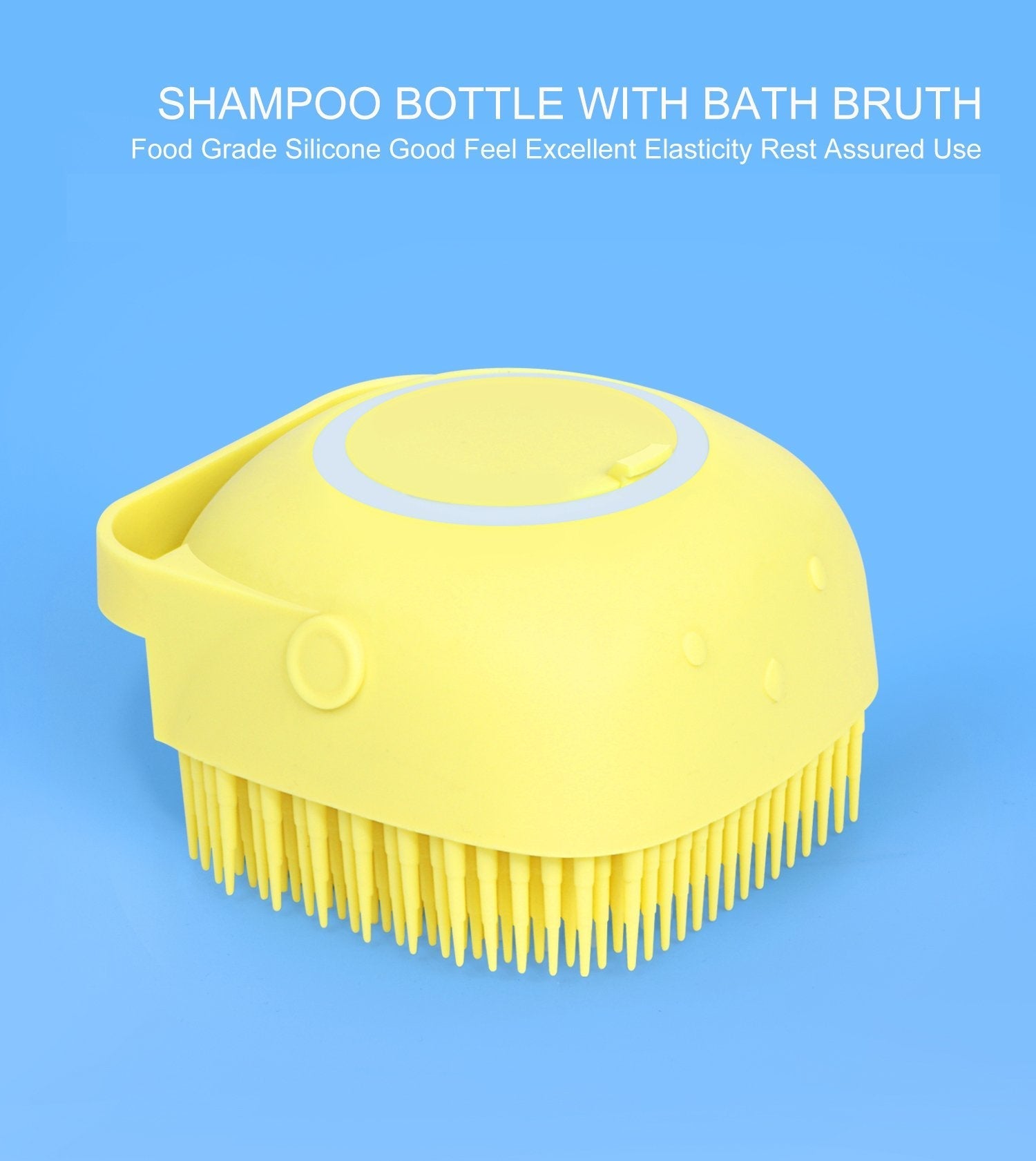 1348 Silicone Massage Bath Body Brush Soft Bristle With Shampoo Dispenser Eshaan Traders