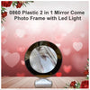 Plastic 2 in 1 Mirror Come Photo Frame with Led Light Eshaan Traders