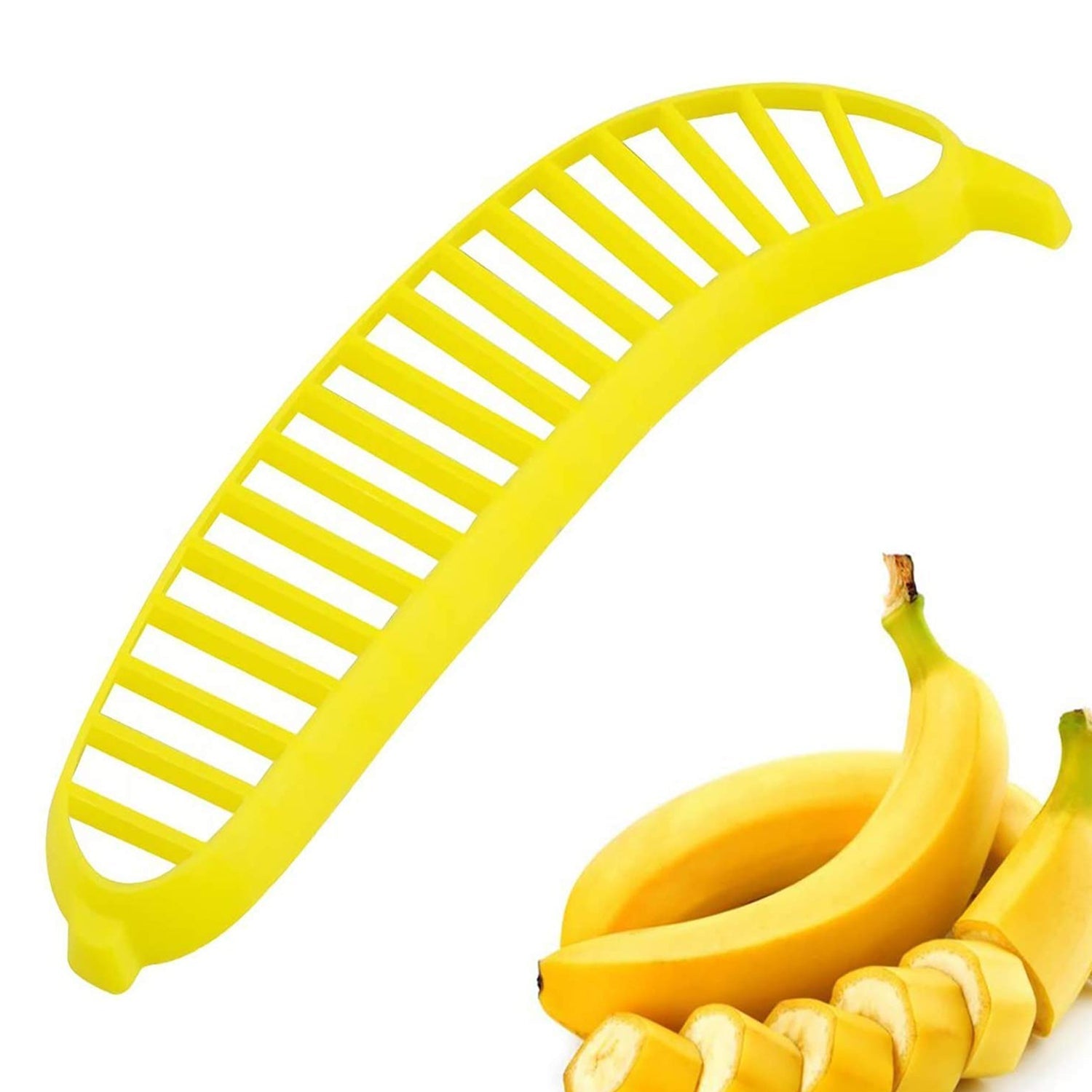 5897 Banana Slicer- Perfect for Fruit Salads Handle Plastic Banana Fruit Slicer Cutter Chopper Eshaan Traders