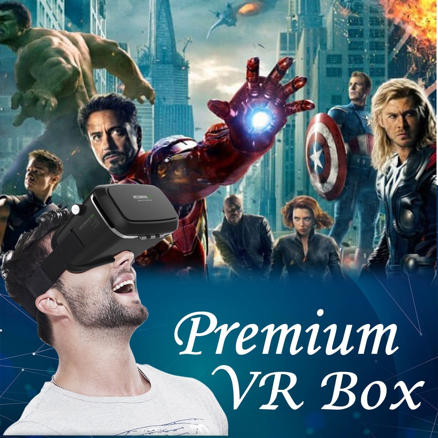 1447 VR Pro Virtual Reality 3D Glasses Headset Eshaan Traders