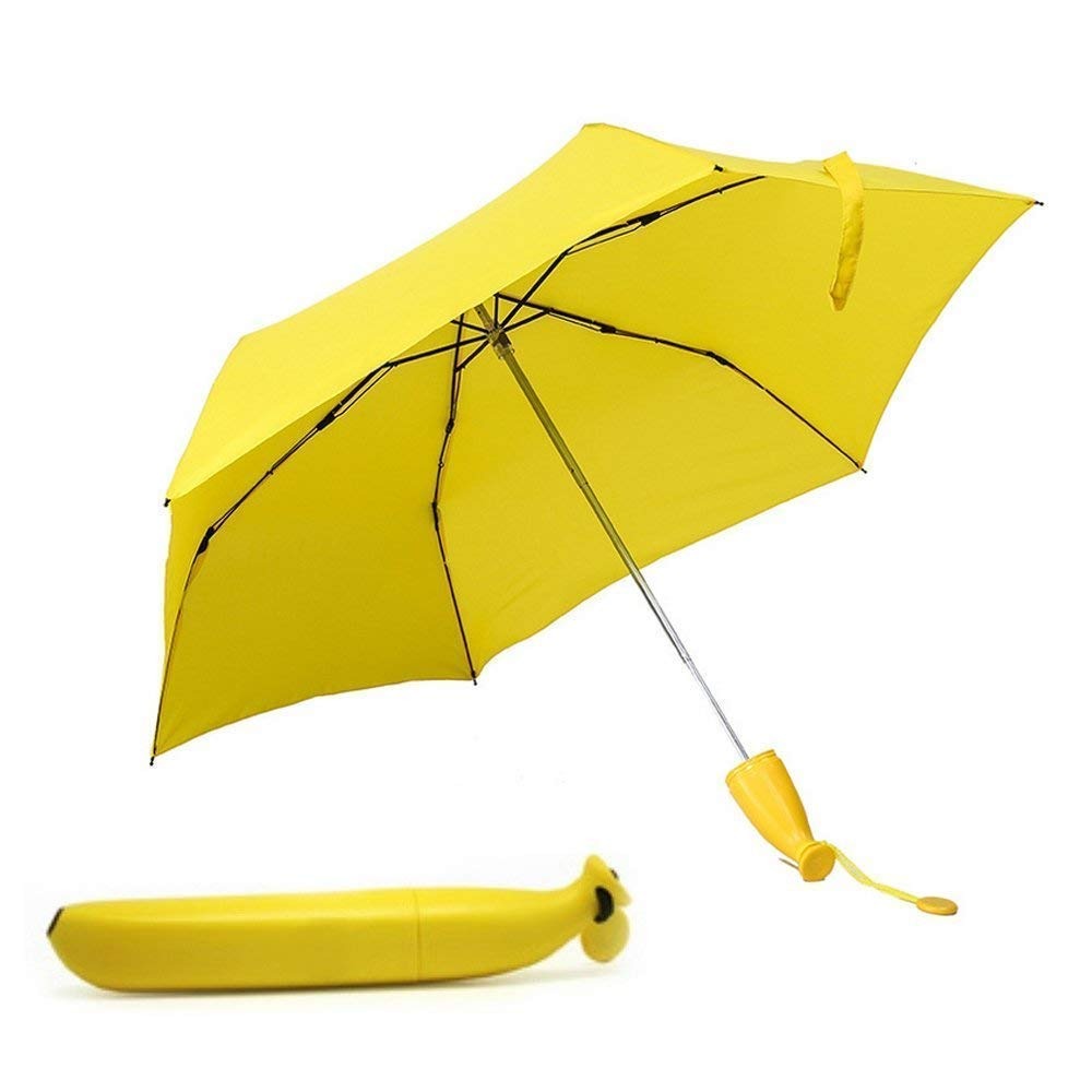 1639 Stylish Banana Shaped Mini Foldable Umbrella Eshaan Traders