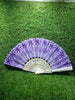 4930 Hand Folding Fan, Chinese Vintage Style Handheld Fan with Fabric Sleeve DeoDap