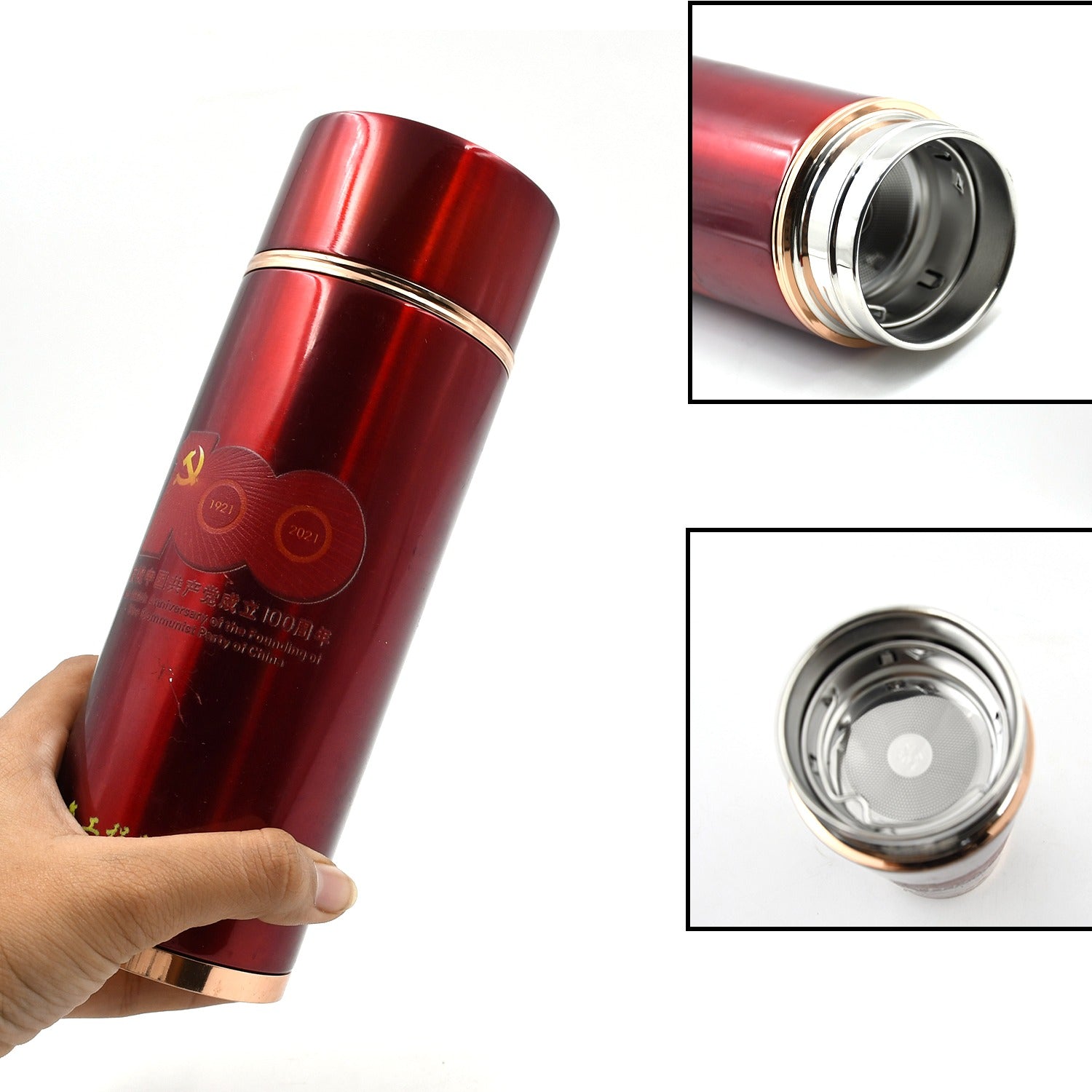 6973 Double Stainless Steel Wall Smart Flask Vacuum Insulated Water Bottle | Perfect for Hot and Cold Drinks | for Campaign Travelling (450ml) Eshaan Traders