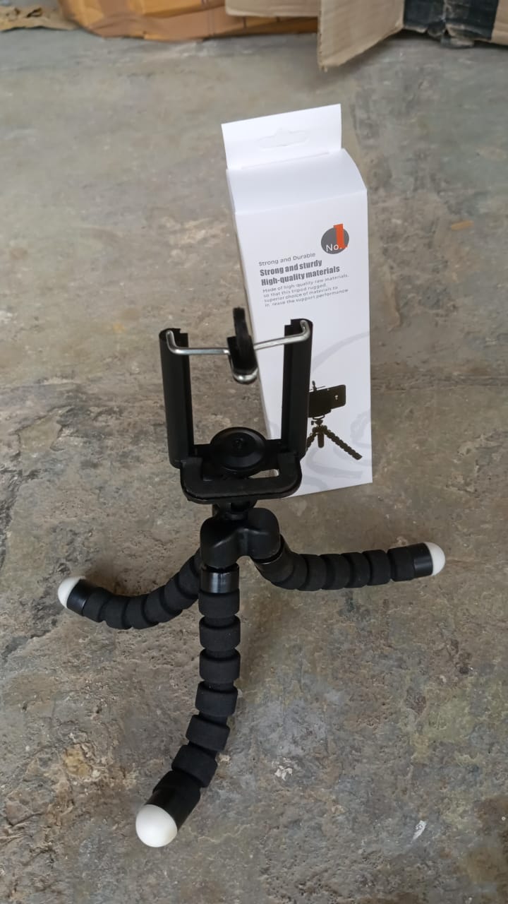 0266 Portable Mini Octopus Tripod Stand with Phone Holder for Live Selfie, Mobile Phone Portable and Adjustable Stent Eshaan Traders