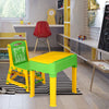 4632 Study Table with Chair Set use for Study| Laptop| |Desk| Class Room |Study Room| School | kids table and chair, Plastic Study Table (Yellow and Green) Eshaan Traders