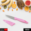 5833 Stainless Steel Fruit Knife, New Sharp and Durable Fruit Knife Small, Comfortable Non-slip Handle, with Protective Cover, Suitable for Most Types of Vegetables and Fruits(1 Pc) Eshaan Traders