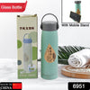 6951 High Portable Water Bottle, Creative Wheat Fragrance Glass Bottle Water with Mobile Phone Holder Wide Mouth Glass Water 380ml (MOQ :- 80 pc) Eshaan Traders