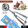 2418 Ice Cream Serving Scoop | Stainless Steel Premium Quality Ice Cream Serving Spoon Scooper with Trigger Release Eshaan Traders