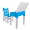 4594 Study Table And Chair Set For Boys And Girls With Small Box Space For Pencils Plastic High Quality Study Table (Blue) Eshaan Traders