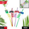 5925 Reusable straws are perfect for kids' summer parties. Plastic Straws Reusable Drinking Straws with Cartoon Decoration for Kids Birthday Party Favors or other summer celebration (4 pc Set) Eshaan Traders