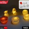 7995A MIX DESIGN MULTI SHAPE SMALL LIGHT LAMPS LED SHAPE CRYSTAL NIGHT LIGHT LAMP (1 PC ) Eshaan Traders