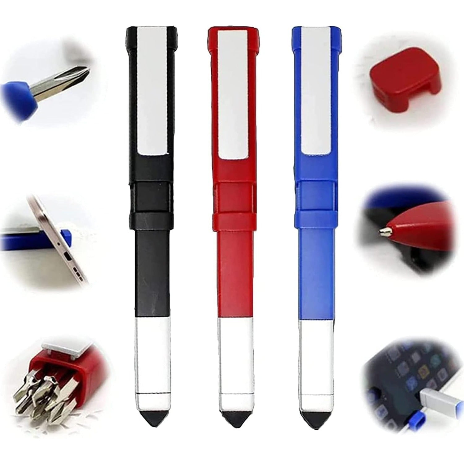 7470 Pen-Shaped Phone Holder with Screwdriver Sets, Multi-Function Pen 4 in 1 Tech Tool Pen, Portable Phone Tools with Capacitive Stylus Ball Point Pen Mobile Eshaan Traders