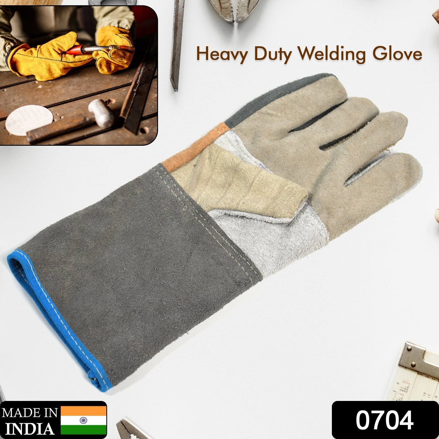 Protective Durable Heat Resistant Welding Gloves Eshaan Traders