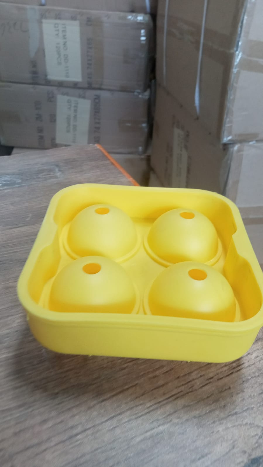 7164 Ice Trays for Freezer Whiskey Ice Cube Plastic Ball Maker Mold Sphere Mould 4 Holes New Ice Balls Party Brick Round Tray Bar Tool ice for Whiskey Eshaan Traders