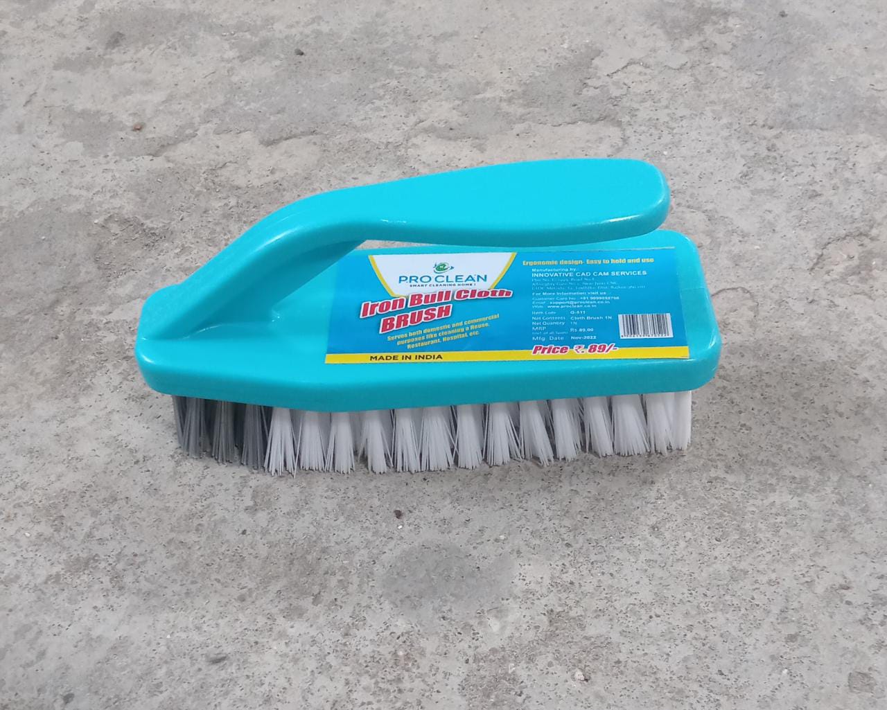 7527 MULTIPURPOSE DURABLE CLEANING BRUSH WITH HANDLE FOR CLOTHES LAUNDRY FLOOR TILES AT HOME KITCHEN SINK, WET AND DRY WASH CLOTH SPOTTING WASHING SCRUBBING BRUSH. Eshaan Traders