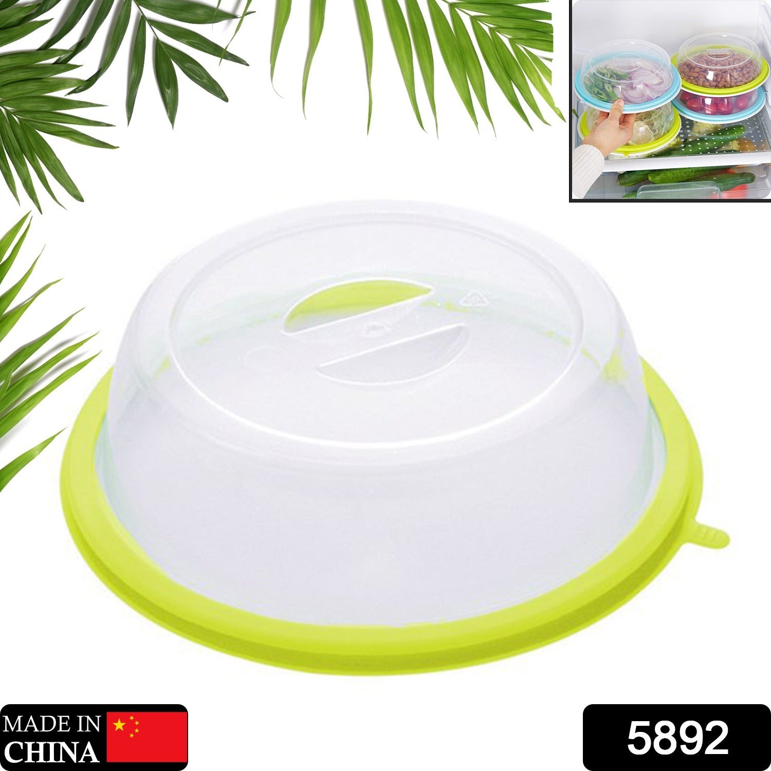 5892 Air-Tight Microwave Oven Dish Cover Microwave Splatter Cover Food Cover Microwave Food Plate Kitchen Plate Dish Lid Dishwasher Safe Eshaan Traders