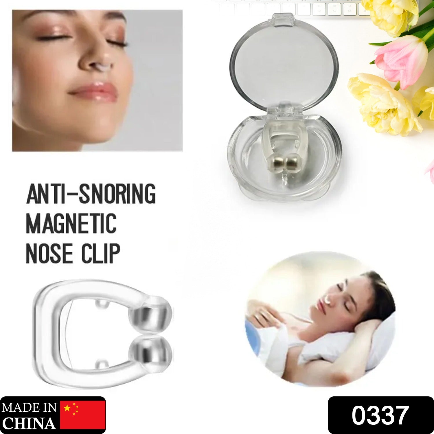 0337 Anti Snore device for men and woman Silicone Magnetic Nose Clip For heavy Snoring sleeper, Snore Stopper, Anti Snoring Device (1 Pc) Eshaan Traders