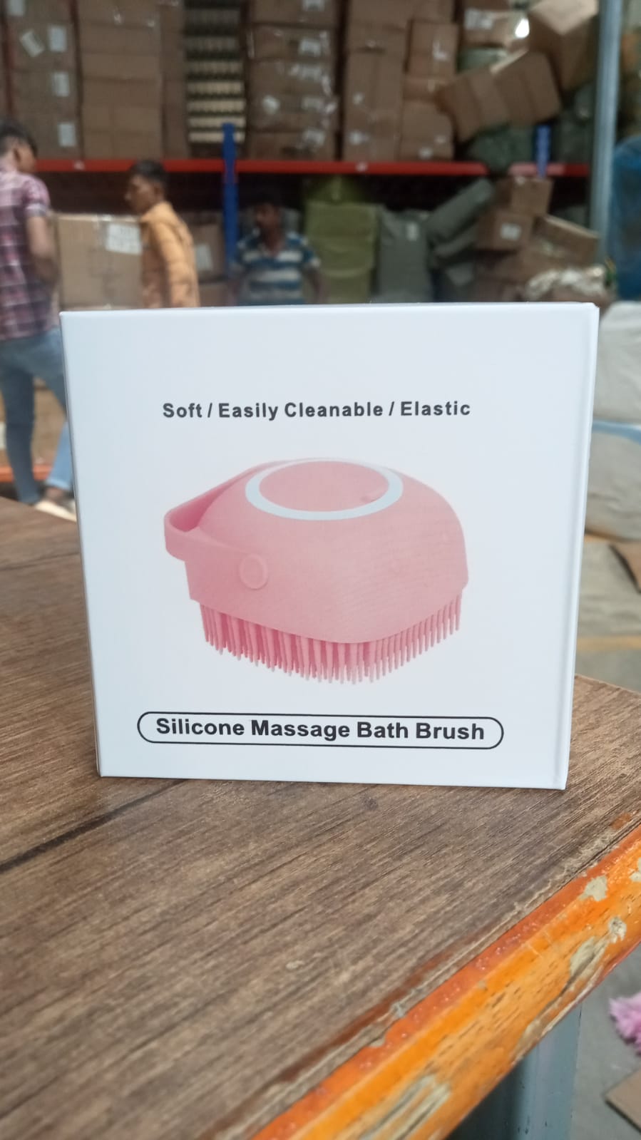 1348B SILICONE MASSAGE BATH BODY BRUSH WITH SHAMPOO DISPENSER Eshaan Traders