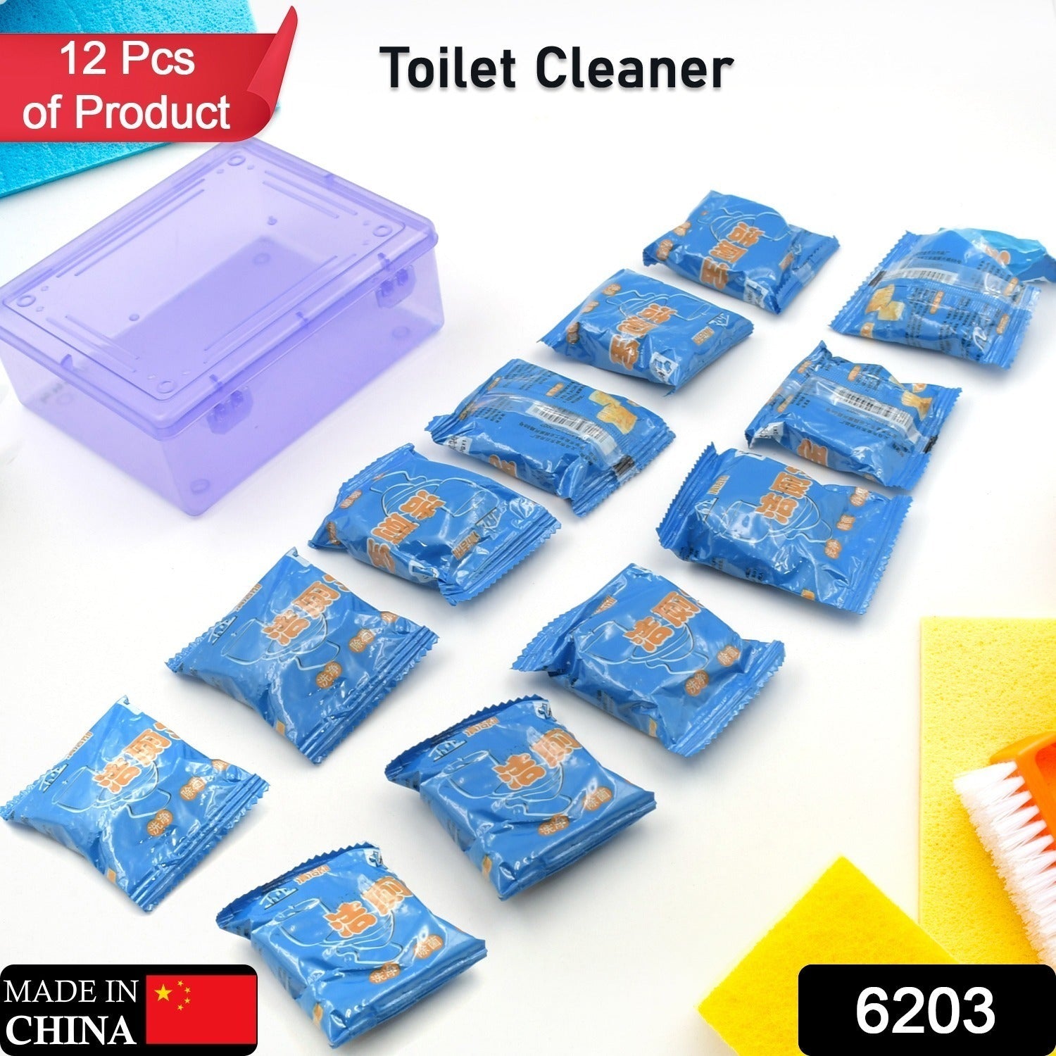 6203 Blue Bubble Toilet Bowring Toilets, Toilet Cleaners Powerful Decontamination Durable Bathroom (12pc) Eshaan Traders