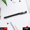 7787 Black Writing Pens Ballpoint Black Ink Gel Pen Party Gift Gel Ink Pens Funny School Stationery Office Supplies, Examination Gel Pen, Highlighter Pens Study Gel Pen (1 Pc) Eshaan Traders