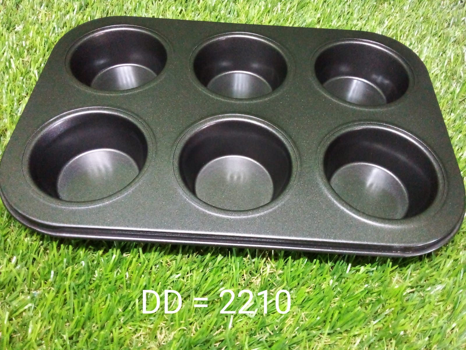 2210 Non-Stick Reusable Cupcake Baking Slot Tray for 6 Muffin Cup DeoDap