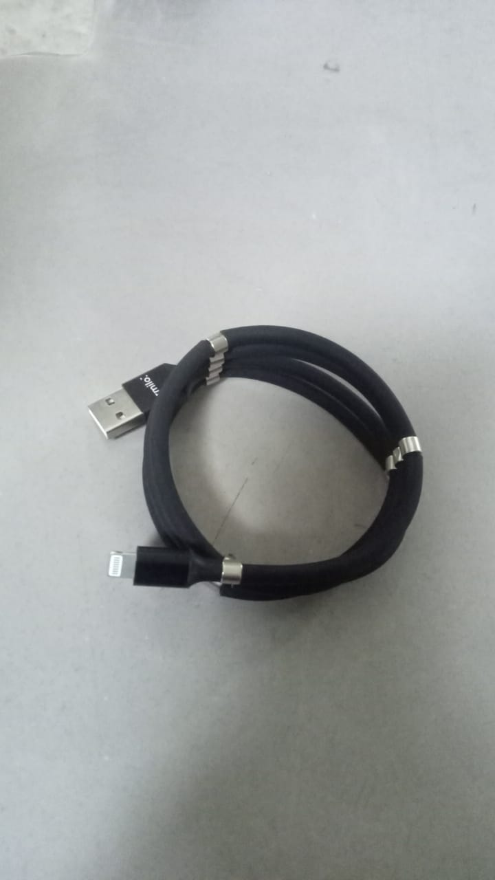 0302 USB Cable, Charging Cable 3A Fast Charge and Sync Most Stunning Charging Cable, Magnetic Charging Cable Charging Cable for Phone (Compatible with (No More Messy Cables in Car & Home), (120 CM), ( Black), One Cable) Eshaan Traders