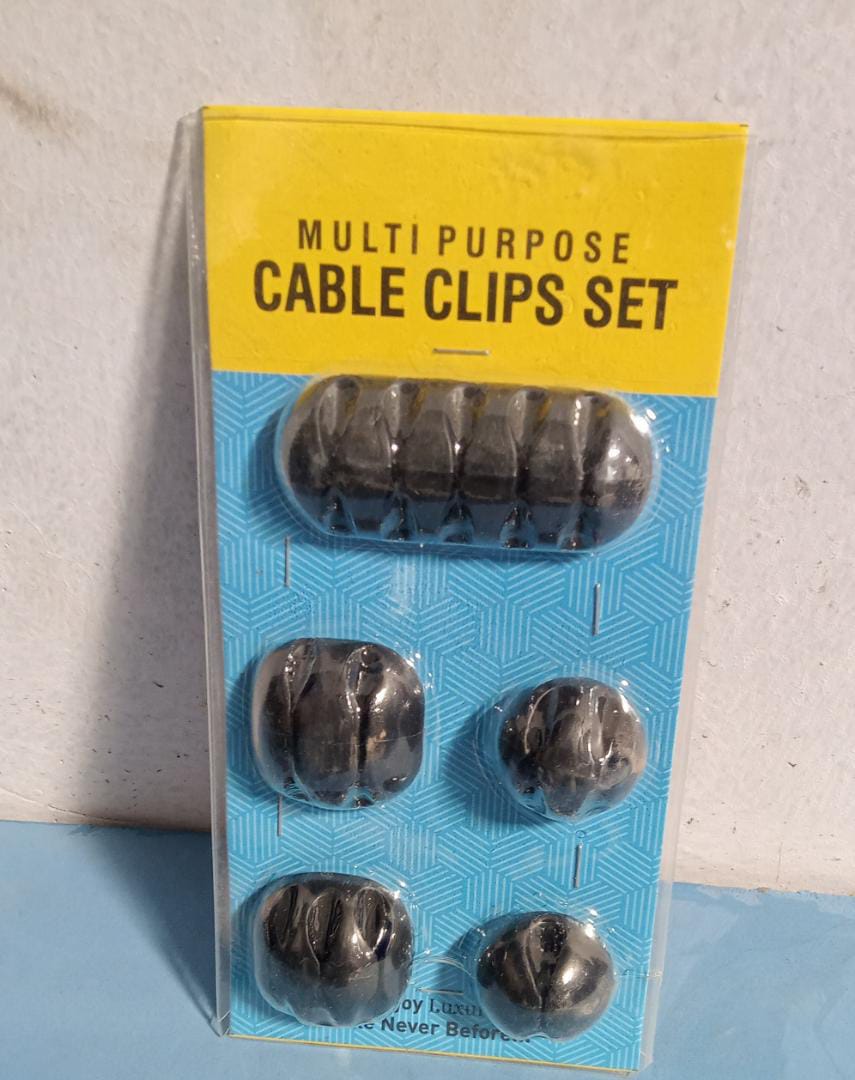 1334 Cable Clips Multi Purpose Cable Organizer , Wire Holder For Desk And Table Use Eshaan Traders