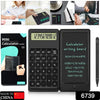 6739 Foldable Calculator With 6 Inch LCD Tablet Digital Drawing Pad Stylus Pen Erase Button Lock Function Smart Calculator   -01 Eshaan Traders