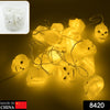 8420 Halloween Decoration Outdoor Indoor Skeleton Head 16 Skulls String Light Set Blow Mold, Decoration Lights Fairy Lights Led Garlands Halloween Decor Garland Decor Wreath Pumpkin Eshaan Traders