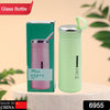 6955 outdoor sport water bottle 400ml leak proof BPA-free for travel cold and hot water glass water bottle with daily water intake for gym and children (MOQ :-100 pc) Eshaan Traders