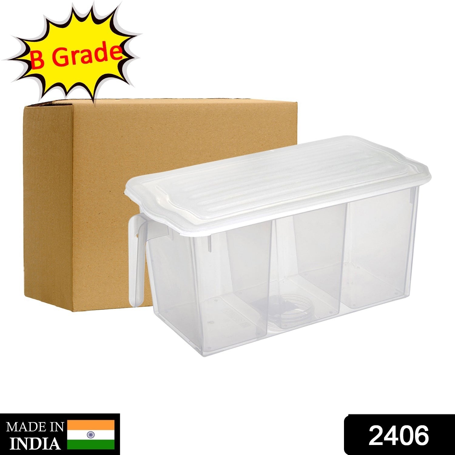 2406 Refrigerator Organizer Fresh-Keeping Box Case Kitchen Storage Box Eshaan Traders