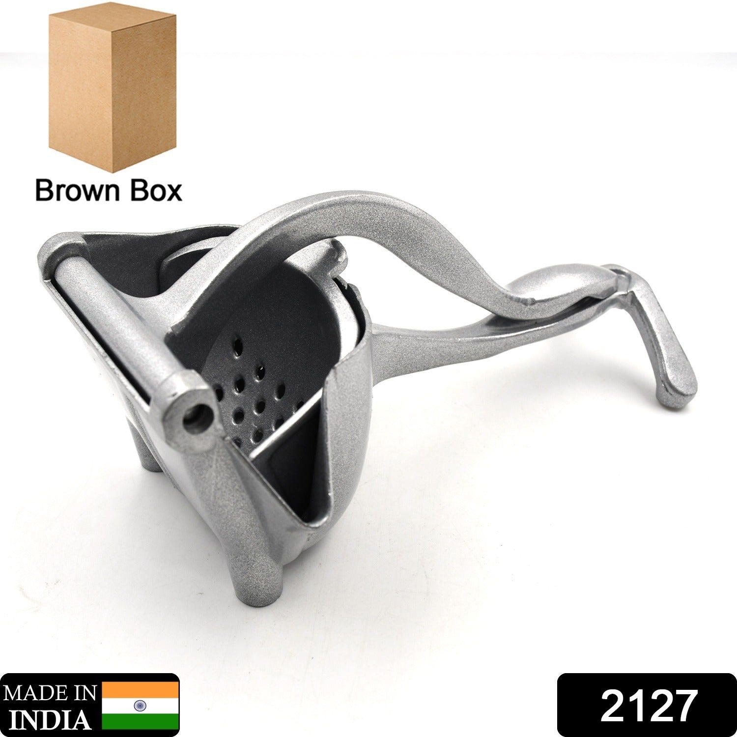 2127 MANUAL ALUMINIUM METAL FRUIT PRESS JUICER  ( BROWN BOX ) Eshaan Traders