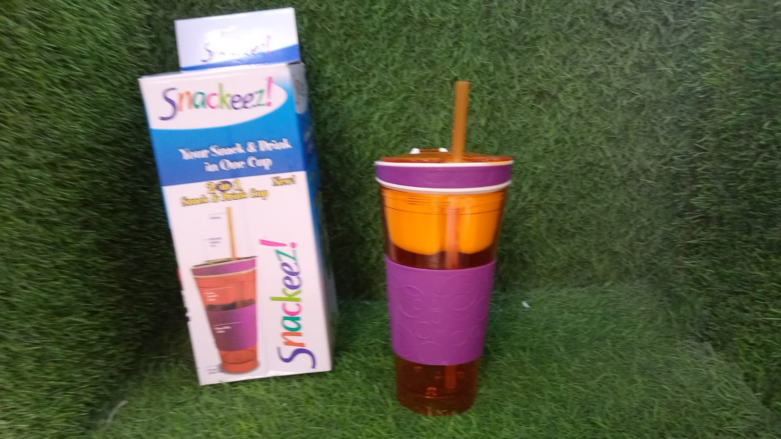 5355 2 in 1 Snack & Drink Snackeez Travel Cup in One Container (1pc) Eshaan Traders