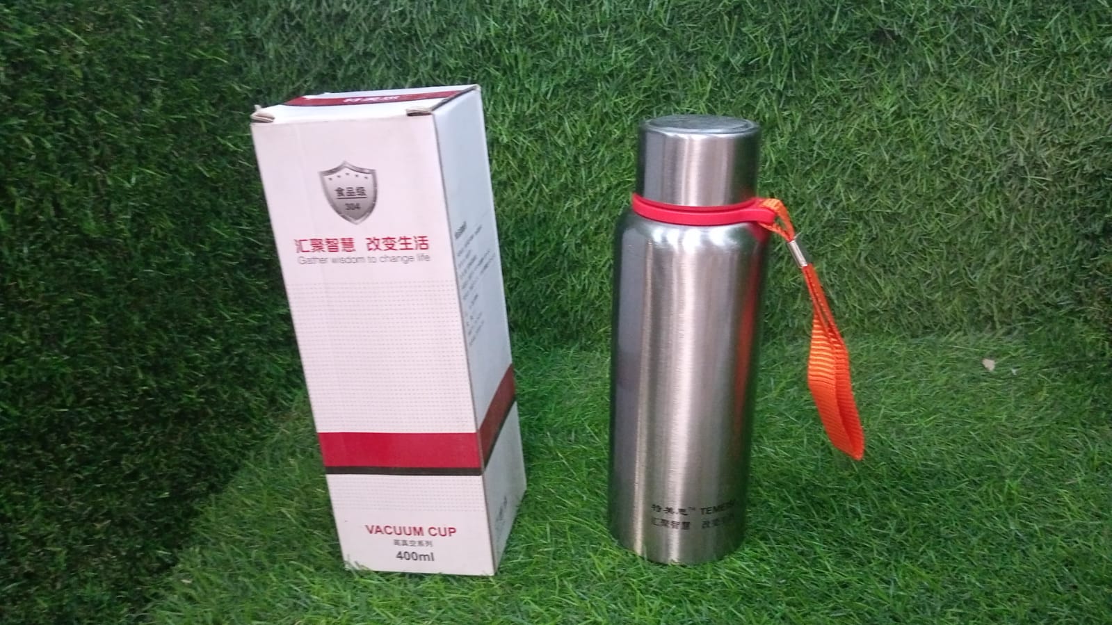 6984 HOT AND COLD STAINLESS STEEL VACUUM WATER BOTTLE FOR SCHOOL, OFFICE AND OUTDOORS 400ML Eshaan Traders