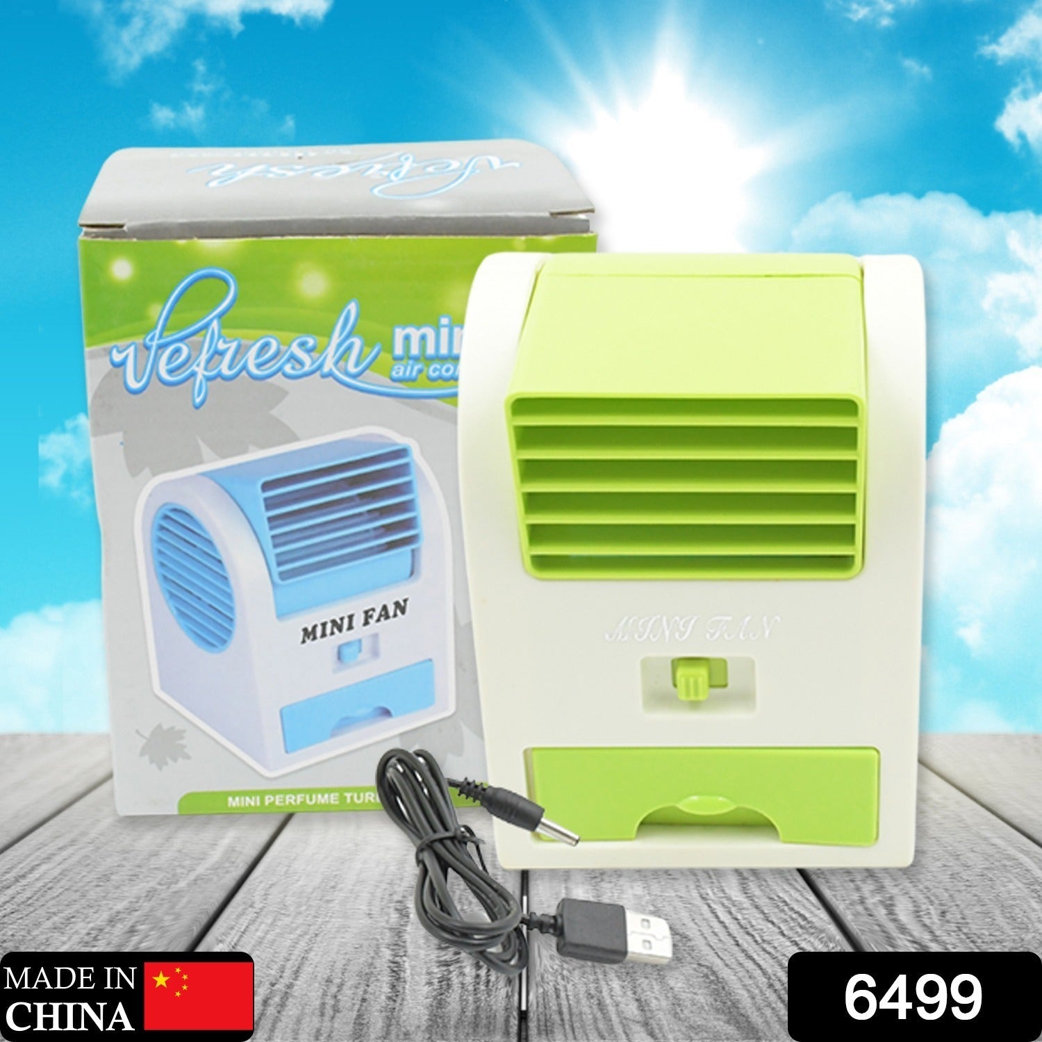 6499 Portable Air Cooler-Rechargeable Personal with Duration Desk Cooling Fan USB/Battery Powered Desk PC Laptop Air Conditioner Cooler for Home, Bedroom, Travel, and Office Eshaan Traders